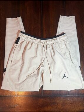 Jordan Tan Wind Pants Joggers w/ Jumpman Detail Medium